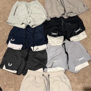 ASRV Men's Shorts Collection in Gray, Black, and Navy